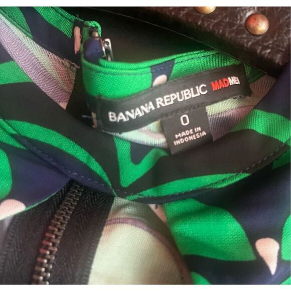 Banana Republic Mad Men collection retro style print dress size 0 - Picture 8 of 8